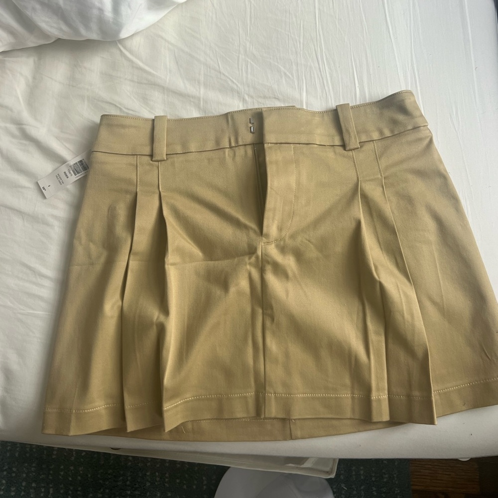 Aritzia “Rider” skirt in Tan